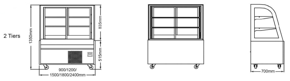 tủ mát trưng bày inox 2 tầng Berjaya